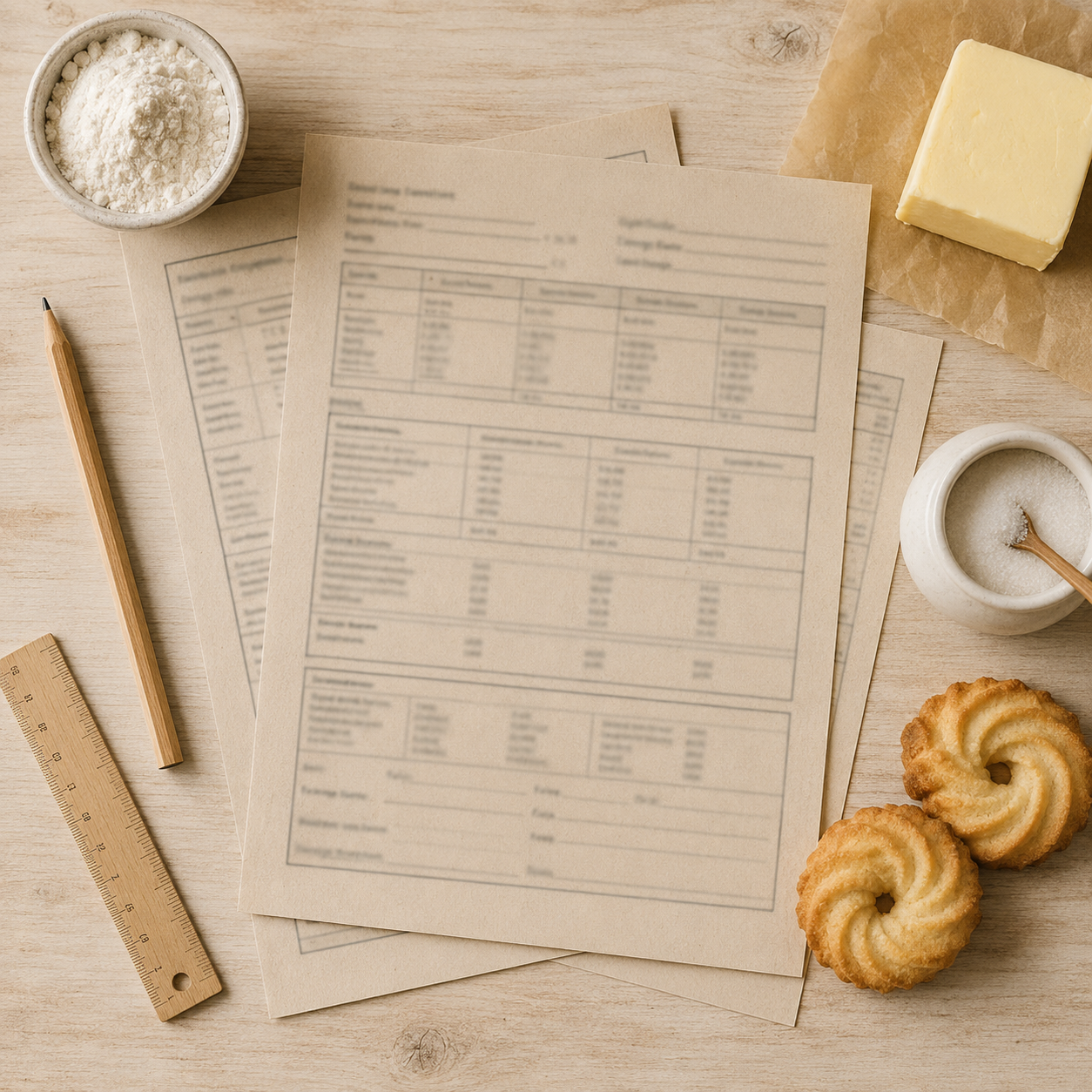 Fichas de Produção e Controle de Ingredientes